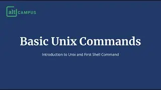 Introduction to Unix and First Command