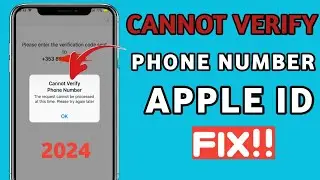 Cannot Verify Phone Number to Apple id | This phone number cannot be used at this time apple id ||