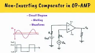 Non-Inverting Comparator in OP-AMP | Hindi | Comparators in Op-Amp