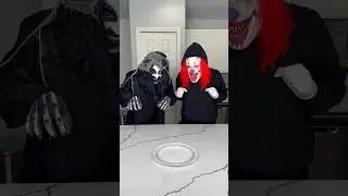 Monster fights clown for chocolate 🍫 👻 