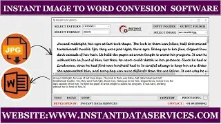 Convert Image to MS Word using Software (Image to Word Conversion)