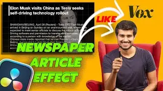 Newspaper Effect Like Dhruv Rathee | DaVinci Resolve