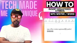 How to insert registered symbol in wps office writer | wps office writer registered symbol