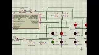 Projecto semaforos - Traffic Lights project - Proteus simulation