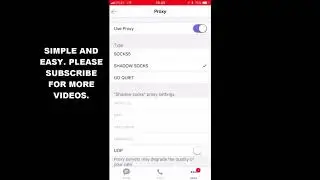 HOW TO CHANGE PROXY TYPE IN VIBER APP (IOS)