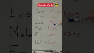 Opposite Words in English, Antonym Vocabulary List Listen and Practice 