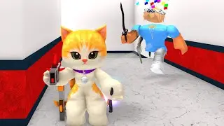 I Became a CUTE CAT in Roblox Murder Mystery 2!