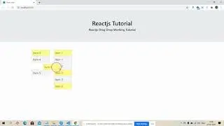 Reactjs Drag Drop Working Example