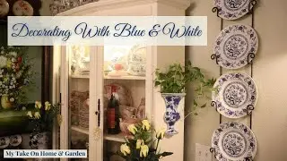 Blue and White Late Spring Dining Room Decor