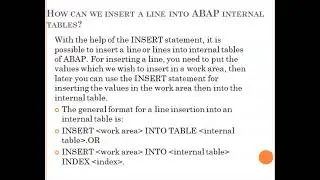 How can we insert a line into ABAP internal tables?