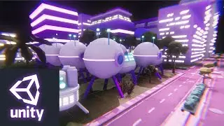 Unity 3D | Stylized Low Poly Sci Fi City | Environment art