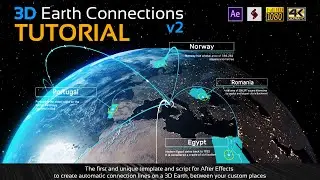 Video tutorial of 3D Earth Connections V2 for After effects