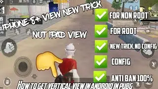 (NOT IPAD VIEW) | Pubg iphone 8+ view trick and config | how to get iphone 8+ view in pubg mobile |