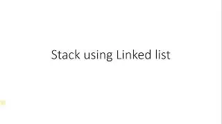 STACK USING LINKED LIST push operation  BY SATISH KUMAR