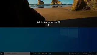 Slide to shut down your PC