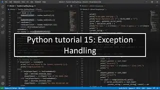 Python tutorial 15: Exception Handling