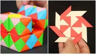 How to make paper Infinity CUBE and NINJA STARS made with paper