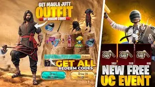 Get Free Maula Jatt Outfit By Using Redeem Codes | All New Redeem Codes | Get Free 3850Uc? | Pubgm