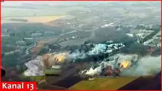 Footage of the moment Storm Shadow struck Russia - Aerial footage