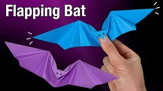 Easy Origami Flapping Bat | Fold a Paper Bat for Halloween