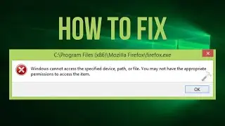 How To FIX Windows Cannot Access the Specified Device Path or File on Windows 10