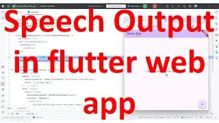 How to get response in speech (voice output) in flutter web application?