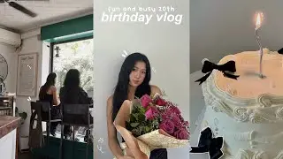 productive birthday vlog 🍰 karaoke w/ friends, gift unboxing, skincare routine, entering my 20s!