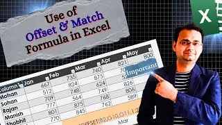 Use of Offset Formula & Match Formula in Excel💥