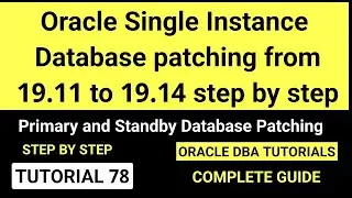 Oracle Single Instance Database patching from 19.11 to 19.14 step by step || Primary and Standby