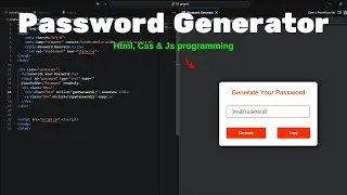 ASMR program -  Password generator create in [HTML, CSS & JS] programming | No Talking