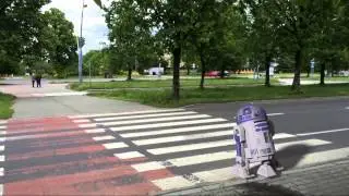 R2D2 on pedestrian crossing in Tychy.