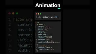 CSS Underline Hover Animation #shorts