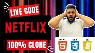 🔴 Live Building a NETFLIX Clone with HTML, CSS & JAVASCRIPT for Beginners | Web Development Project