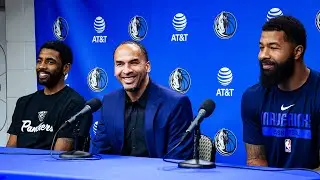 Kyrie Irving, Nico Harrison, Markieff Morris | Introductory Press Conference