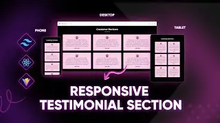 Testimonial Section with React Vite & Tailwind CSS || Fully Responsive