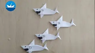 Как сделать акулу из бумаги/Акула оригами/Shark origami