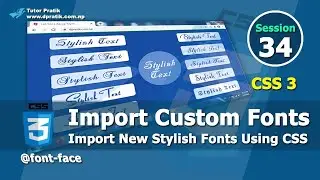 How To Add Google Fonts To CSS For Use Custom Fonts Session 34 | Tutor Pratik