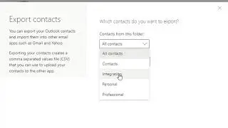 Exporting contacts from Web Outlook and import into Desktop Version
