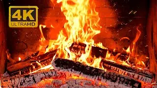 🔥 Fireplace 4K UHD! Fireplace with Crackling Fire Sounds. Fireplace Burning for Home