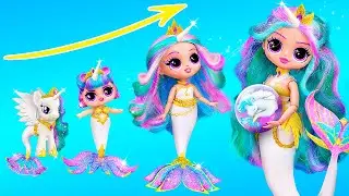 Celestia the Mermaid Growing Up / 34 DIYs for LOL OMG