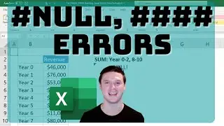 How to fix the NULL and Hashtag errors in Excel