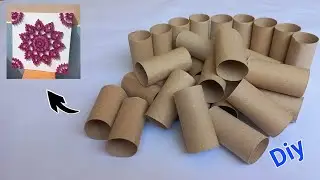 Decorate the room with toilet paper rolls !  From trash to luxury - recycling idea