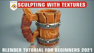 blender tutorial for beginners 2021 |  Old Beer Mug - Beginner's guide to stylized texturing