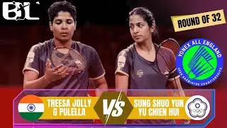 Jolly/Pullela (ina) vs Sung/Yu (tpe) | All England Open Badminton 2025 | R32