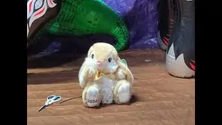 Destroy A Cute Brown Easter Bunny Plush Stuffed Animal