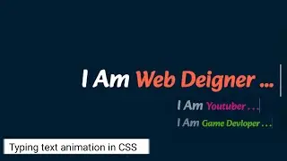 Auto Typing Text Effect Using Html Css Javascript | Random Auto Typing Text  With Animation Effect