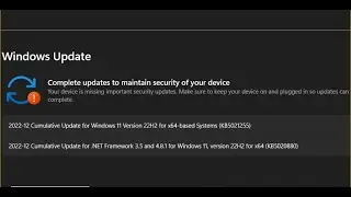 Fix Windows 11 Update Error Your Device Is Missing Important Security Updates