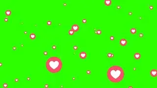 Facebook Hearts #1 / Green Screen - Chroma Key