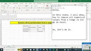 Remove all numerical values from a range in Excel in one go