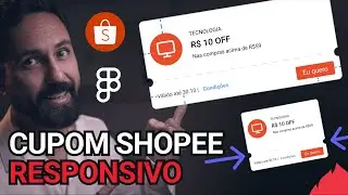 Construa um Card de Cupom [Shopee] Adaptável para qualquer tela! @Figma + Auto Layout